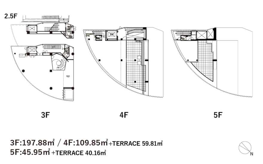 3F SHOP&OFFICE, 4F-5F SOHO PLAN